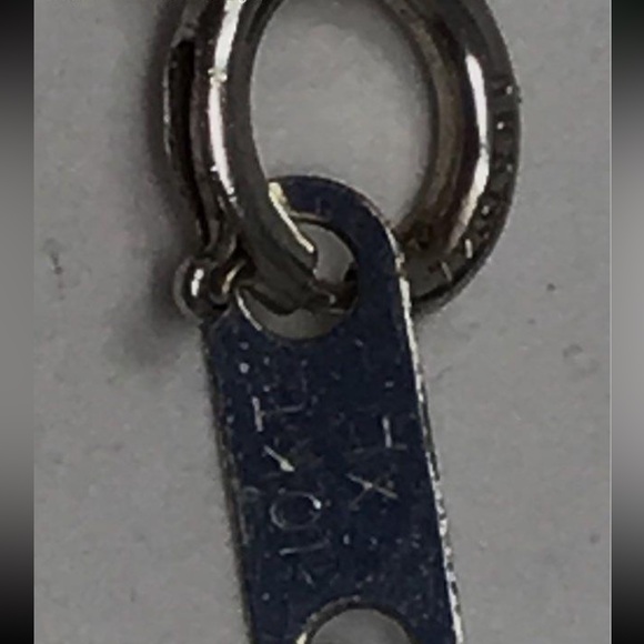 Women’s 10K White Gold Necklace And Key Pendant With Diamonds - Picture 6 of 6